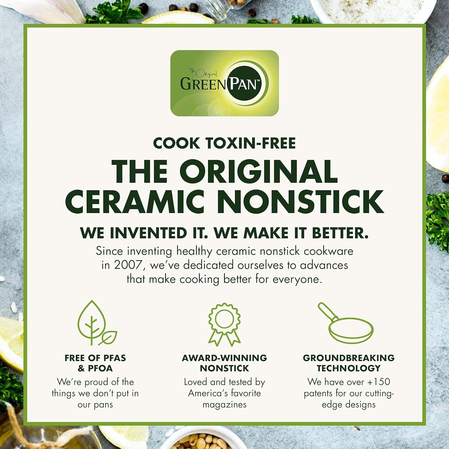 GreenPan Rio Healthy Ceramic Nonstick 7" Frying Pan Skillet, PFAS-Free, Dishwasher Safe, Turquoise - 24hrsmart